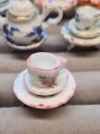 Pink floral teacup 