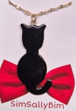 Black cat necklace 