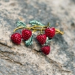 Strawberry brooch 