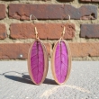 Beautiful purple leaf earrings 